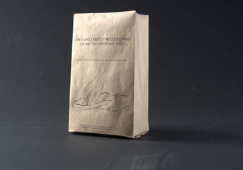 <p>Back side of the paper bag.</p>