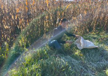 <p><span>In the first stage, I collected local plants, dry grasses, and fragments of soil — organic traces that carry the memory of the land. Each element was chosen for its tactile presence and its ability to hold time within itself. This process became a gesture of listening: gathering not only materials, but stories, voices, and silences rooted in the landscape.</span></p><p> </p>