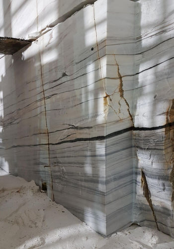 <p>Marble being cut in quarry</p><br />
