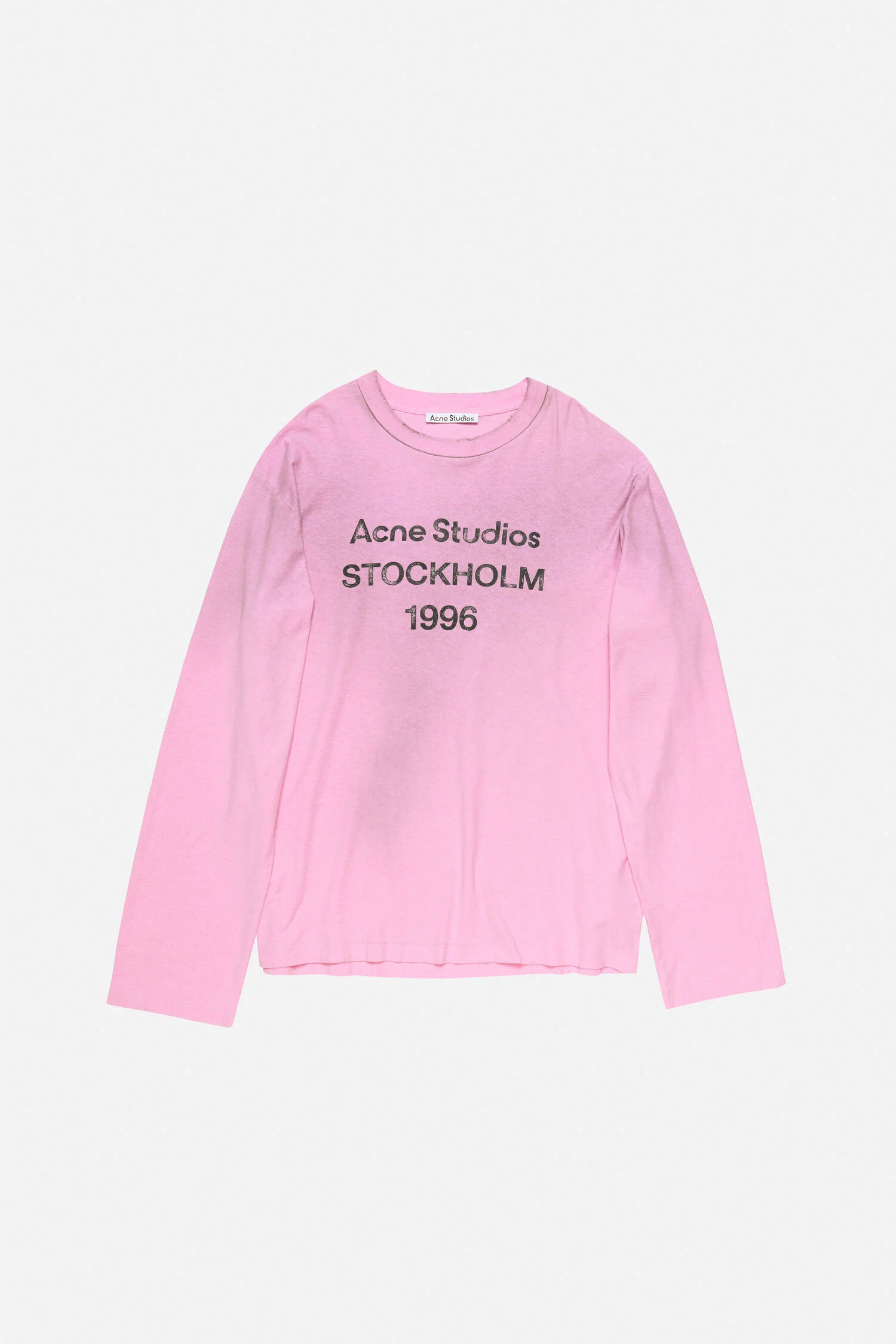 Acne Studios Sprayed 1996 logo t-shirt pink