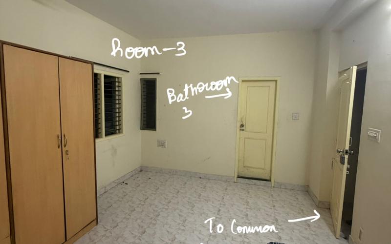 2  roommates required in 3BHK  independent house in Jayanagar-4-Block-Jayanagar