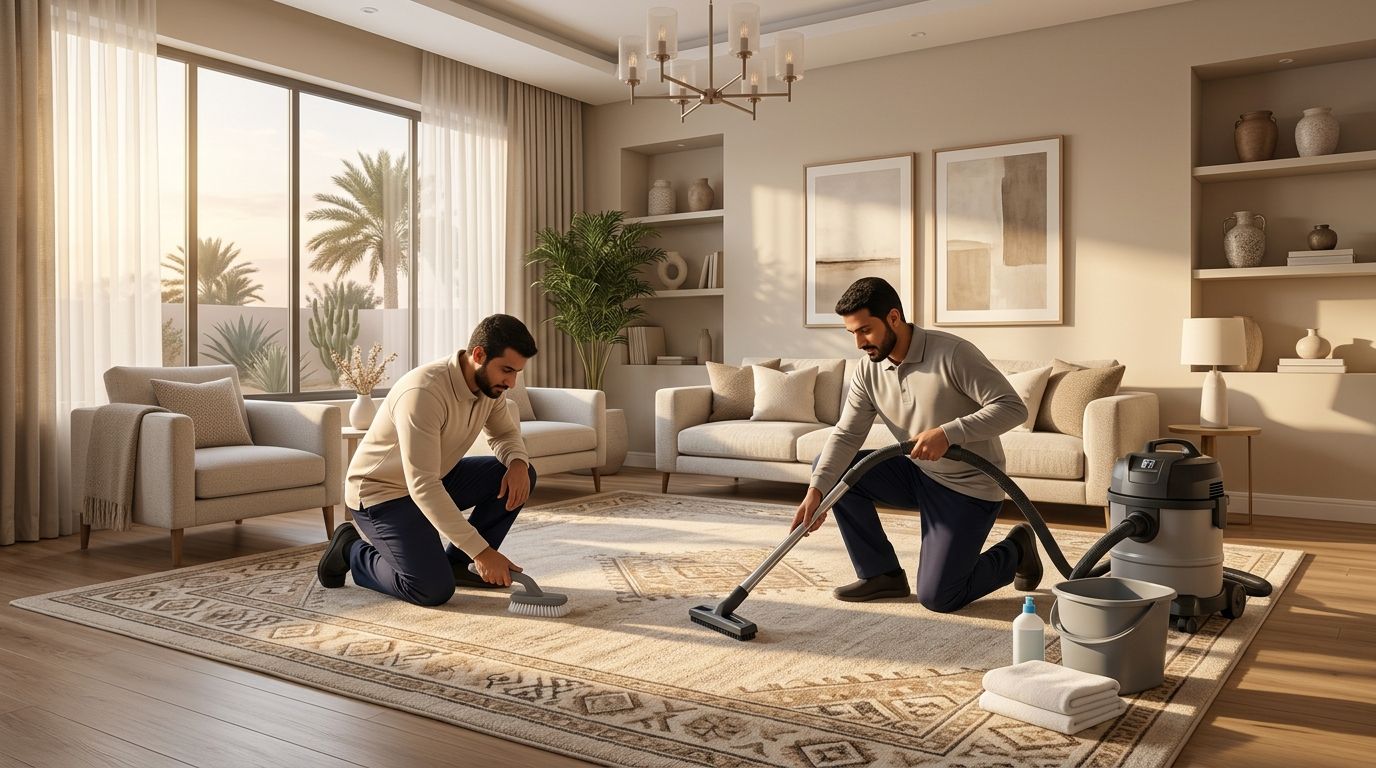 طريقة تنظيف السجاد الثقيل في المنزل خطوة بخطوة