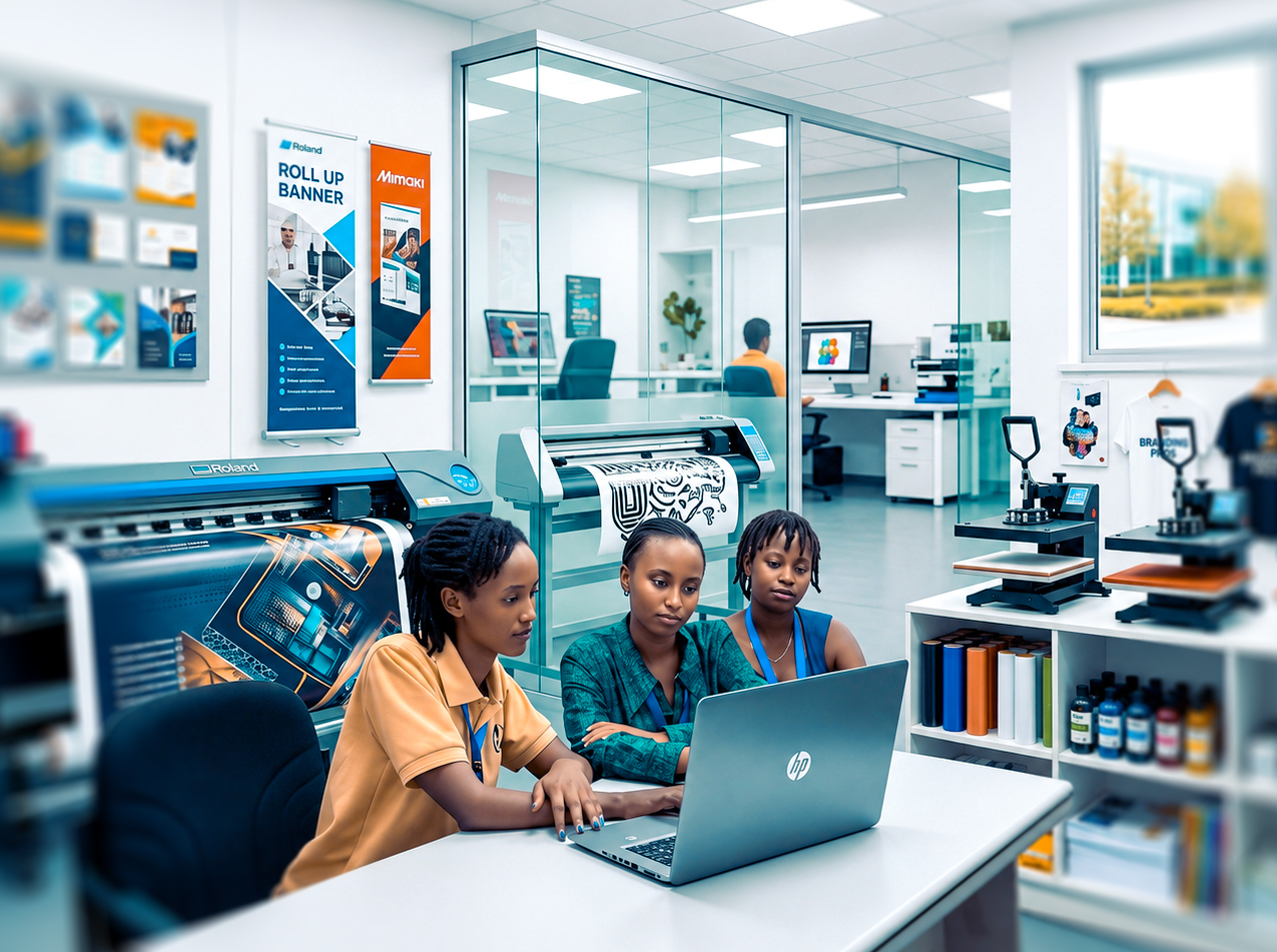 Power Talent print workshop interior