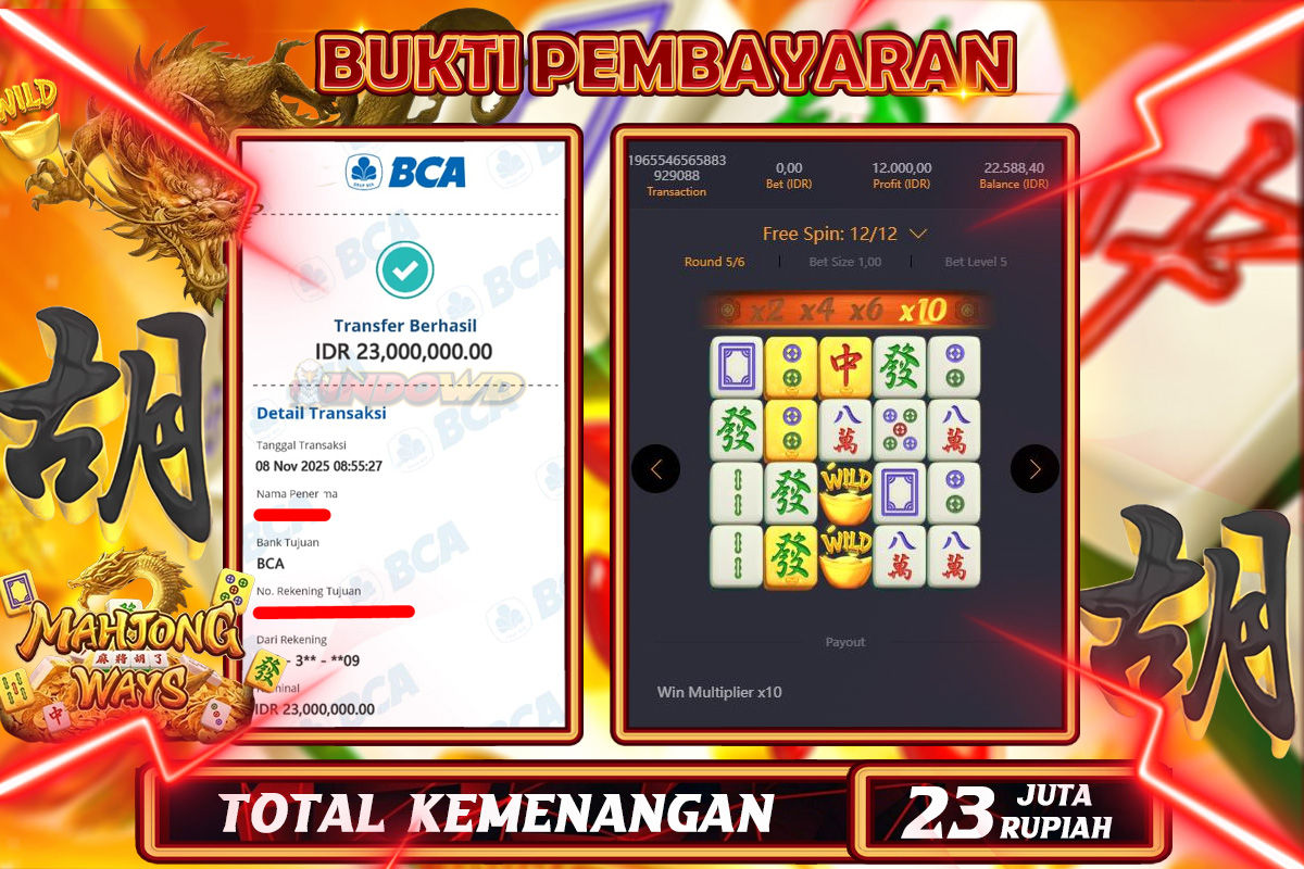 INDOWD JACKPOT SLOT MAHJONG WAYS 1 Rp23.000.000,- LUNAS
