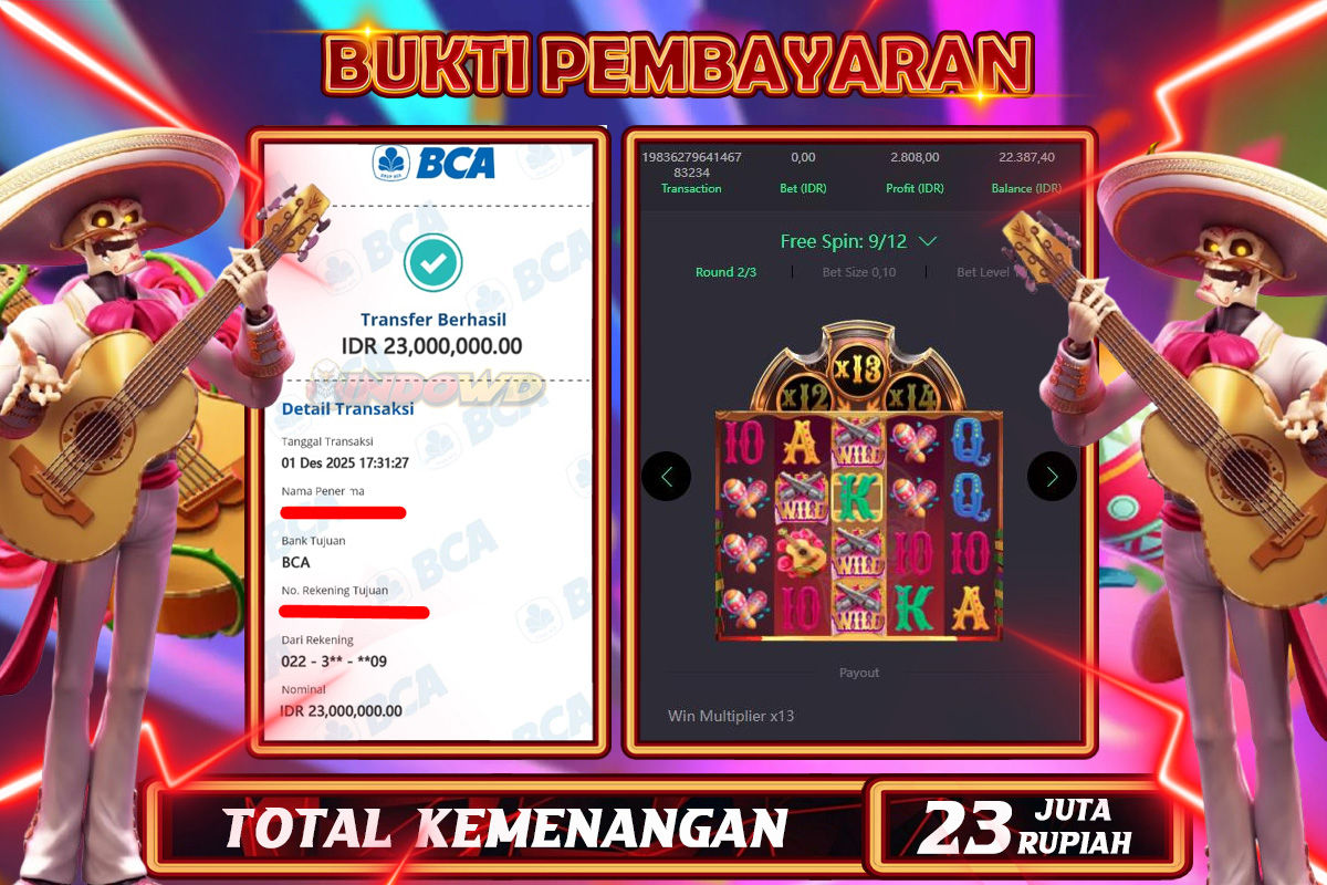 INDOWD JACKPOT SLOT WILD BANDITO Rp23.000.000,- LUNAS