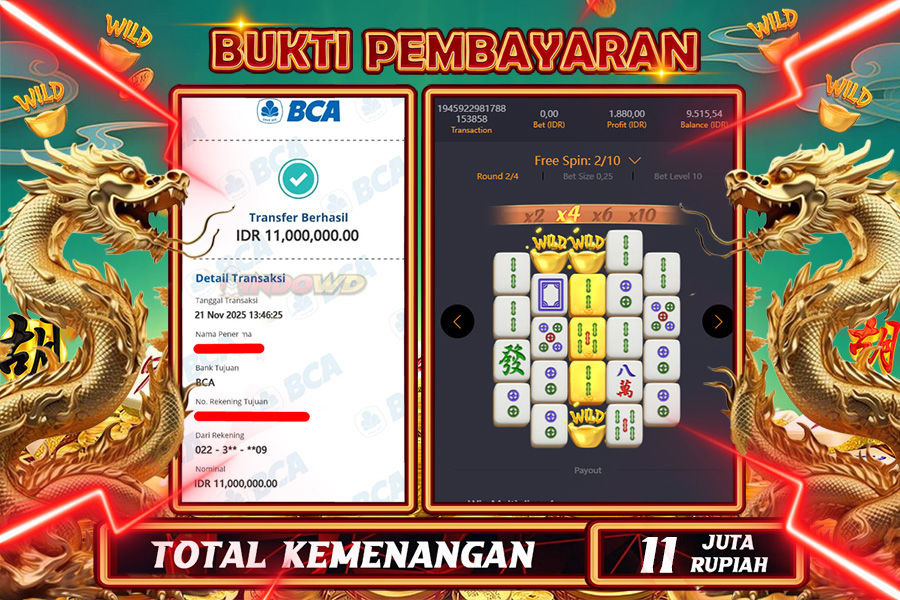 INDOWD JACKPOT SLOT MAHJONG WAYS 2 Rp11.000.000,- LUNAS