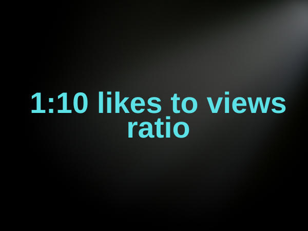 tiktok likes to views ratio