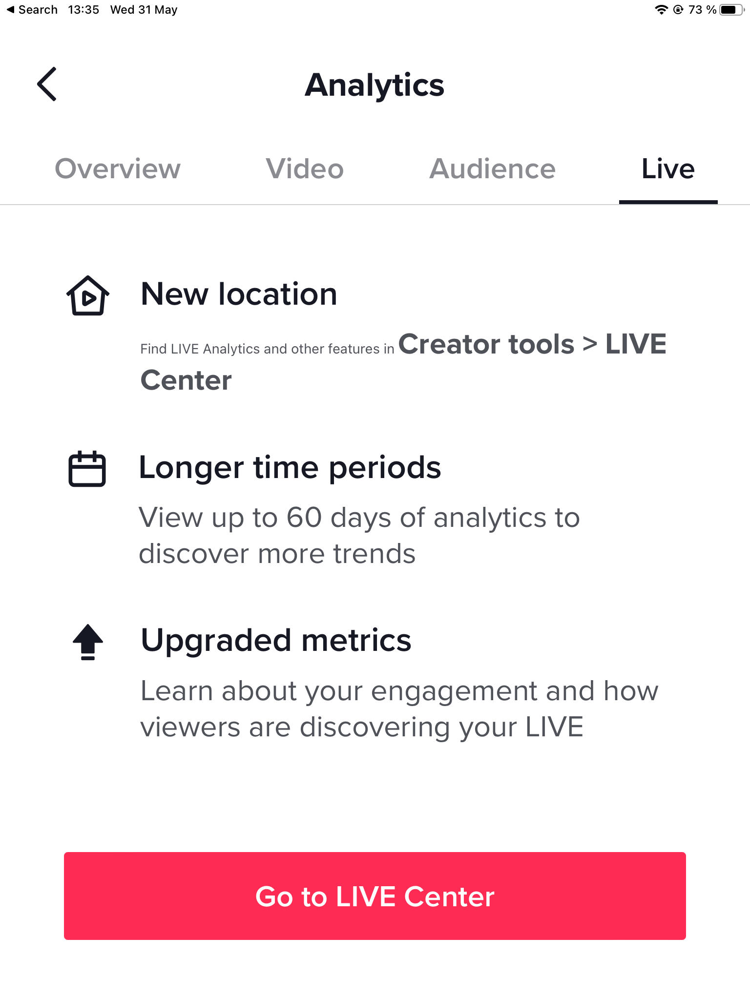 tiktok live analytics page