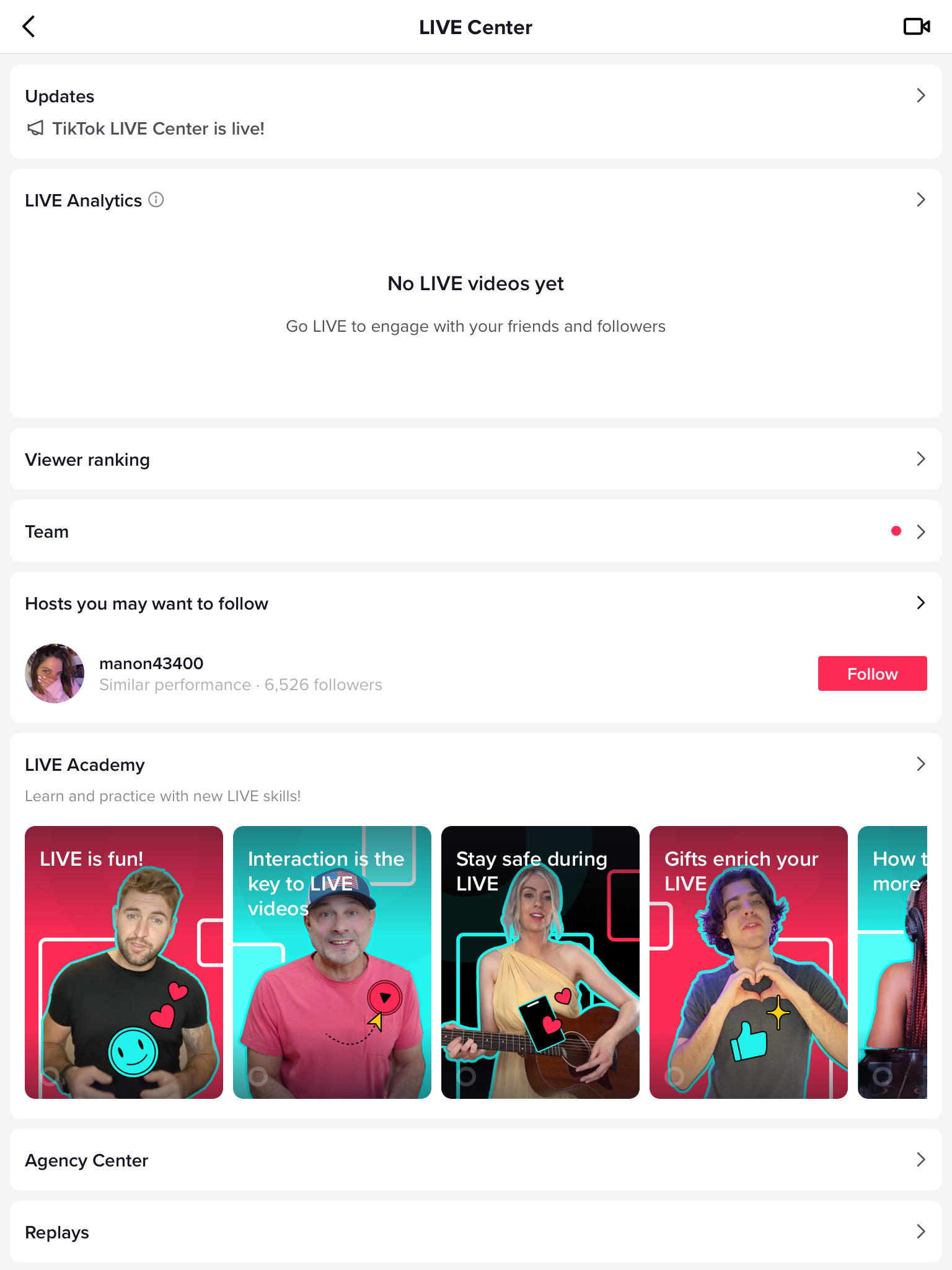 tiktok live analytics page