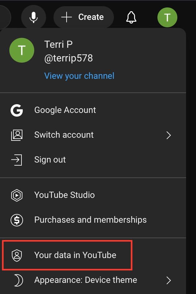view youtube comment history mobile