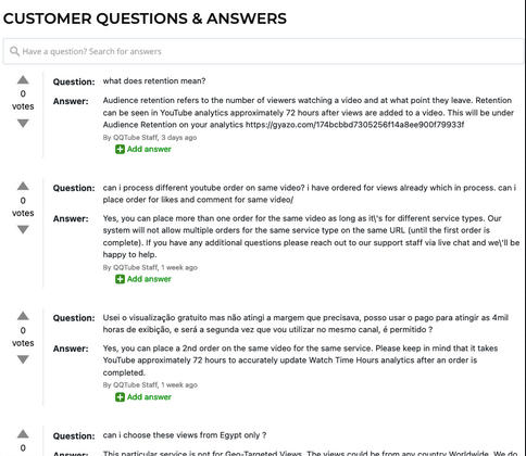 qqtube customer questions