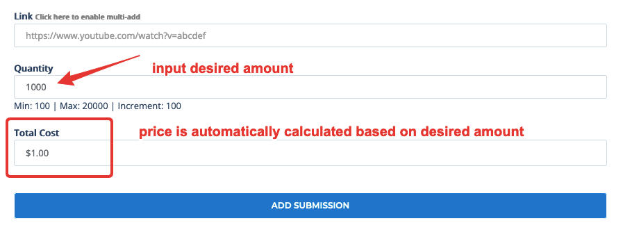 new order price calculated