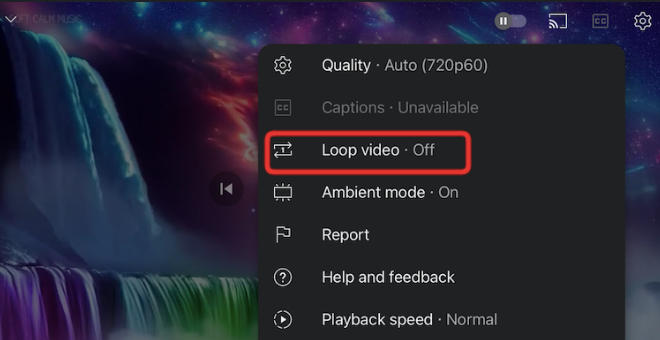 youtube loop video