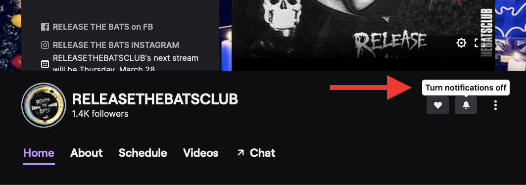 twitch turn off notifications
