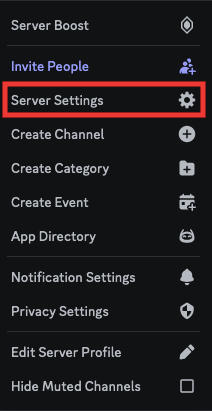 discord server settings menu