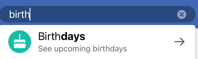 facebook birthdays mobile