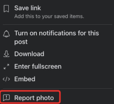 facebook report photo mobile