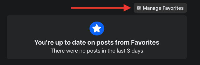 facebook manage favorites