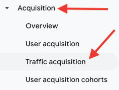 google analytics traffic acquisition