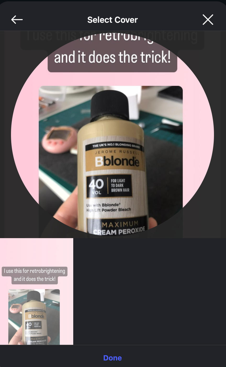 instagram desktop new highlight cover