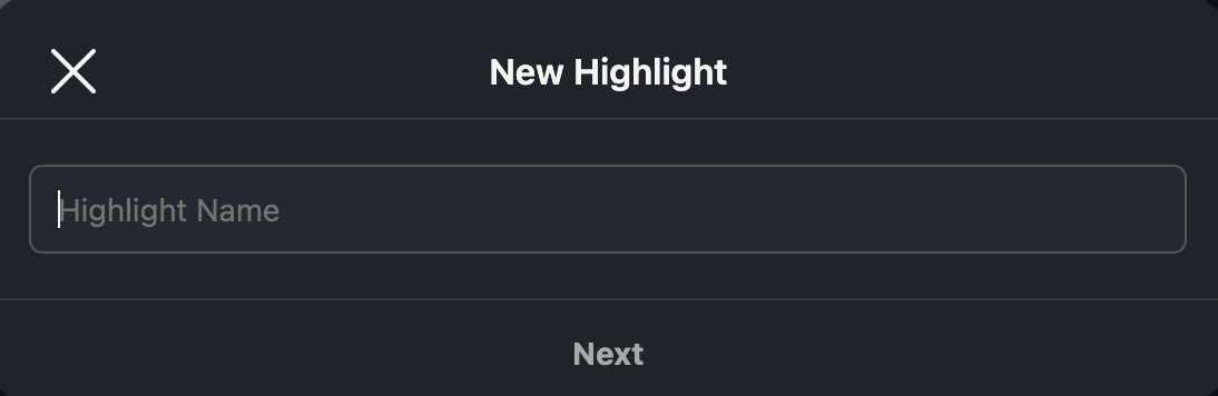 instagram desktop name highlight