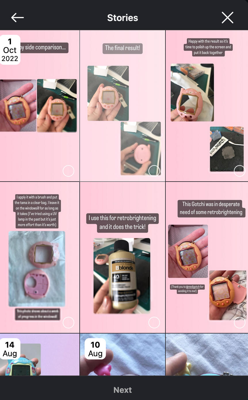 instagram desktop new highlight slides