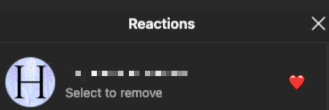 instagram desktop reaction remove