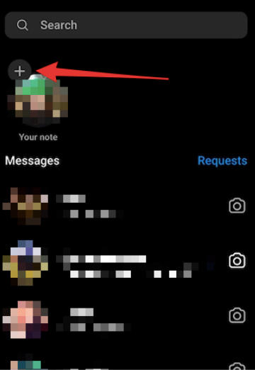 instagram inbox create note