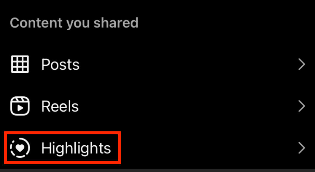 instagram content you shared