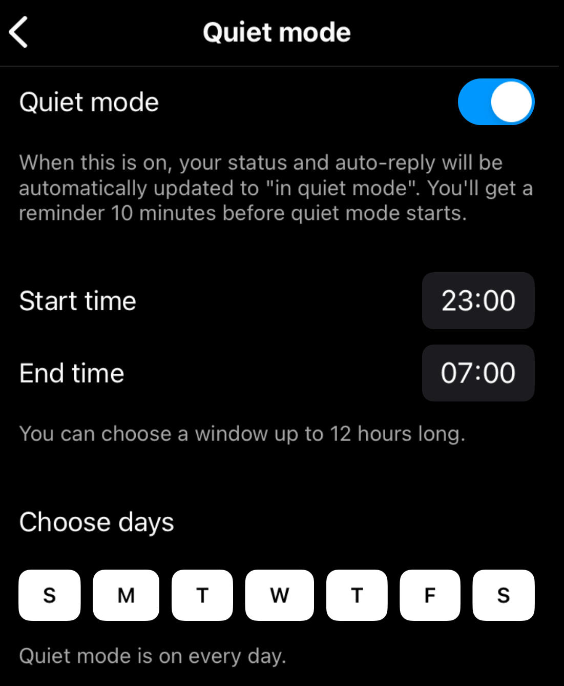 How to turn on Quiet Mode in Instagram