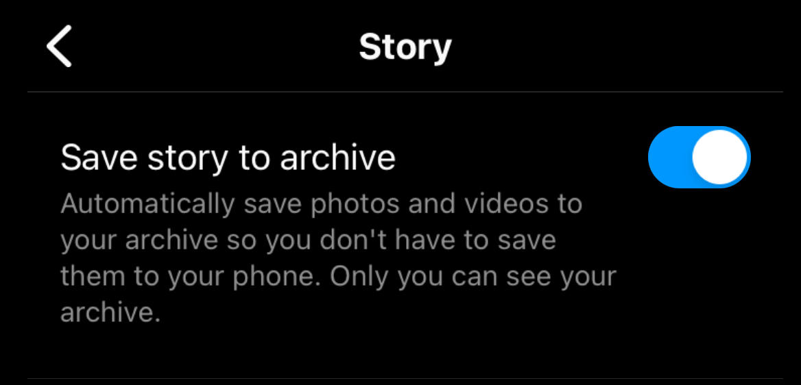 instagram save story to archive