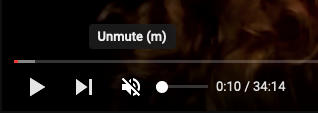 a muted youtube video