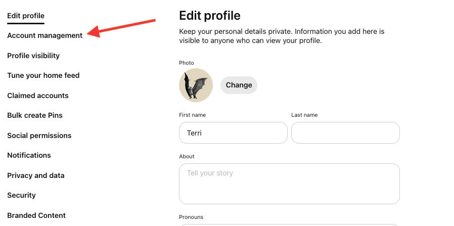 pinterest account management