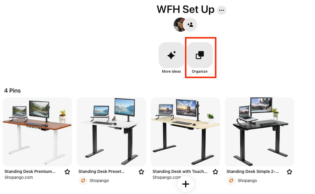 pinterest organize