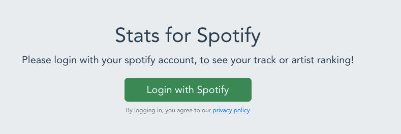 stats for spotify login