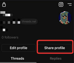 threads share your own profile