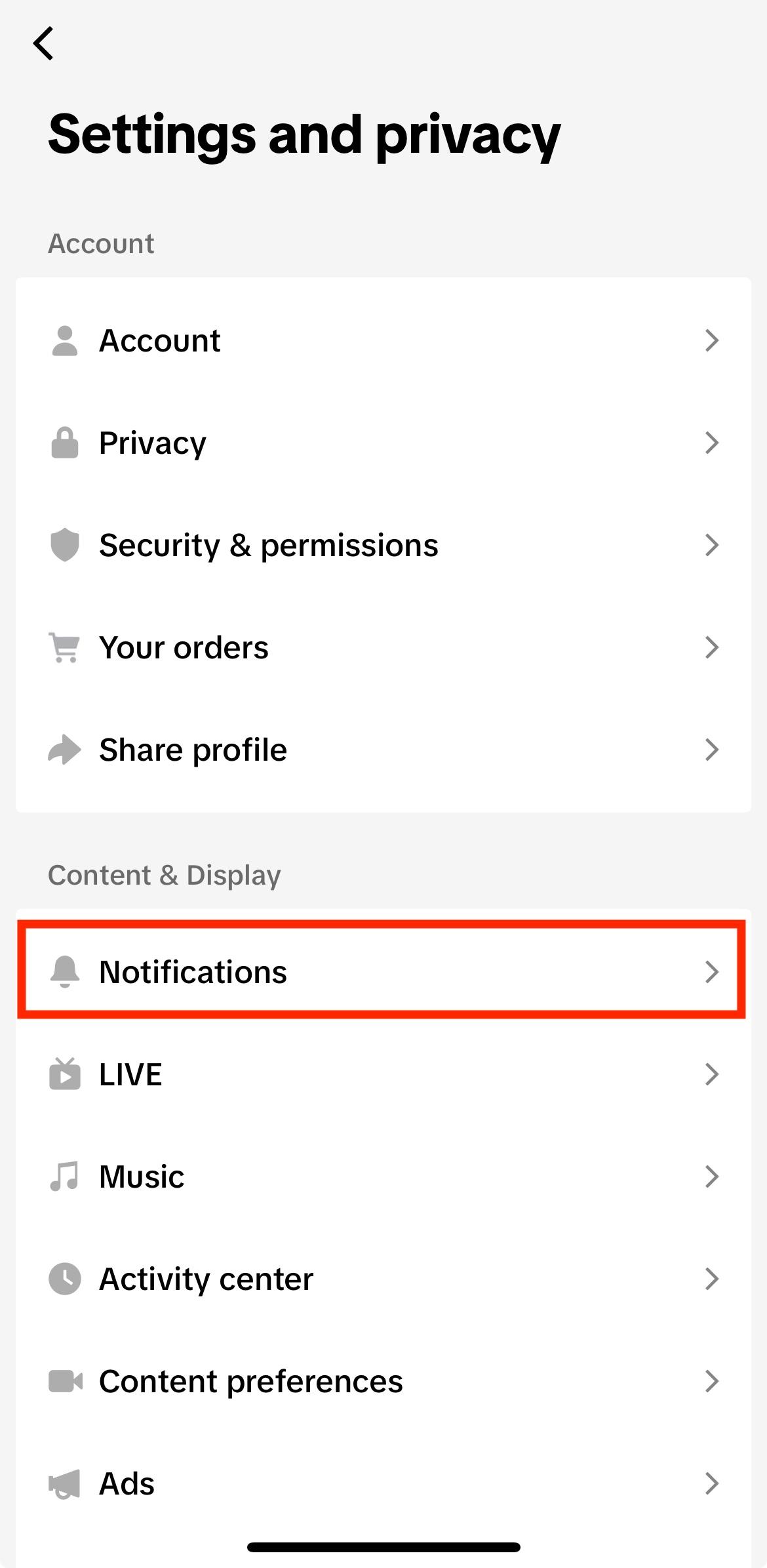 tiktok notifications