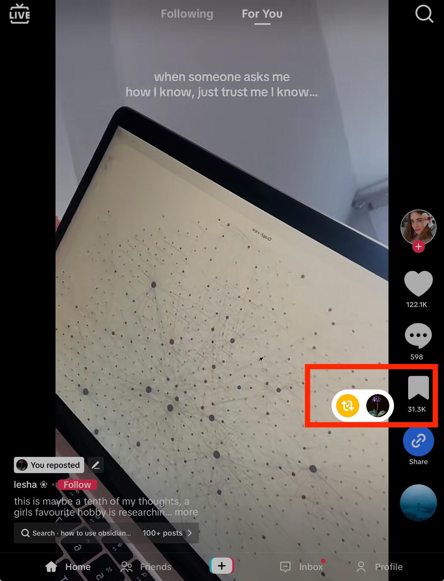 tiktok quick undo repost 