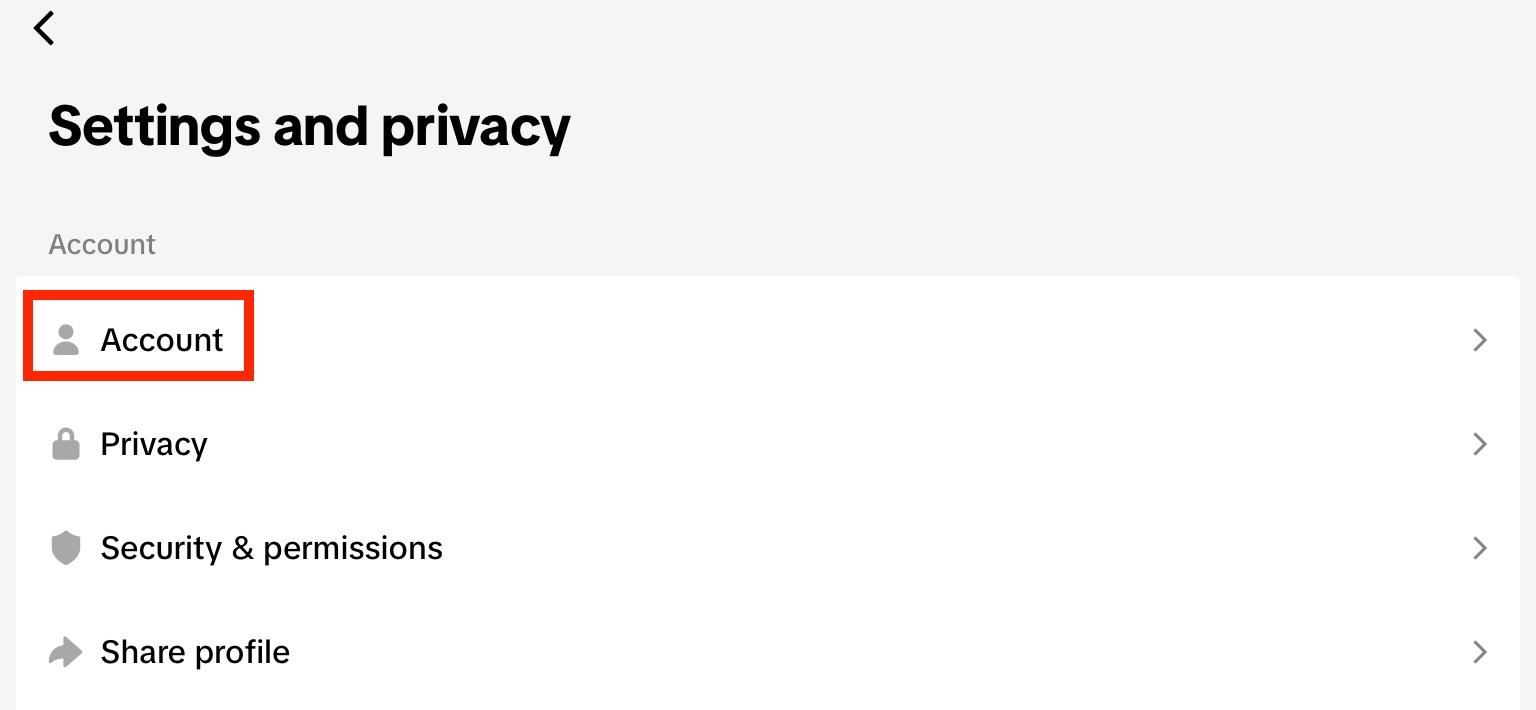 tiktok account mobile