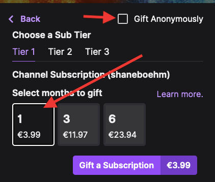 twitch gift anonymously