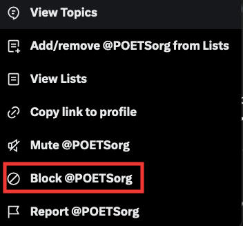 twitter profile block option