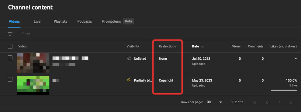 youtube content restrictions