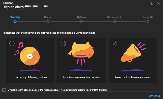 youtube copyright dispute process