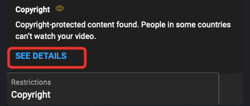 youtube copyright details