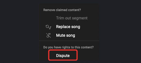 youtube copyright dispute