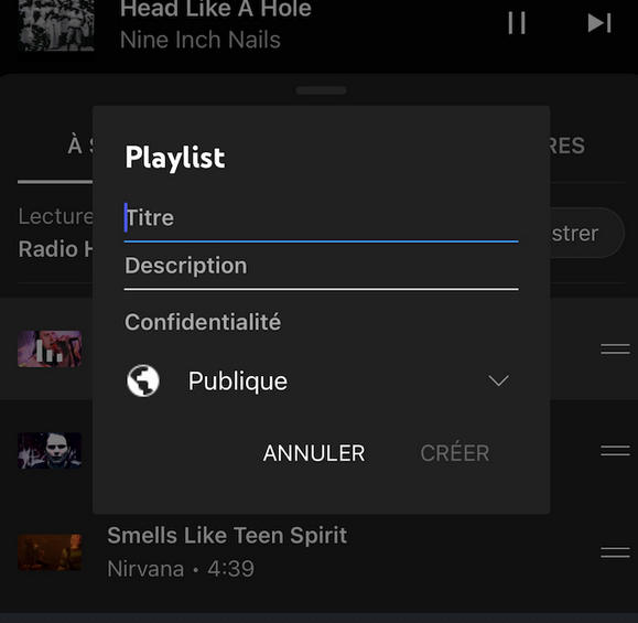 youtube music turn queue into playlist