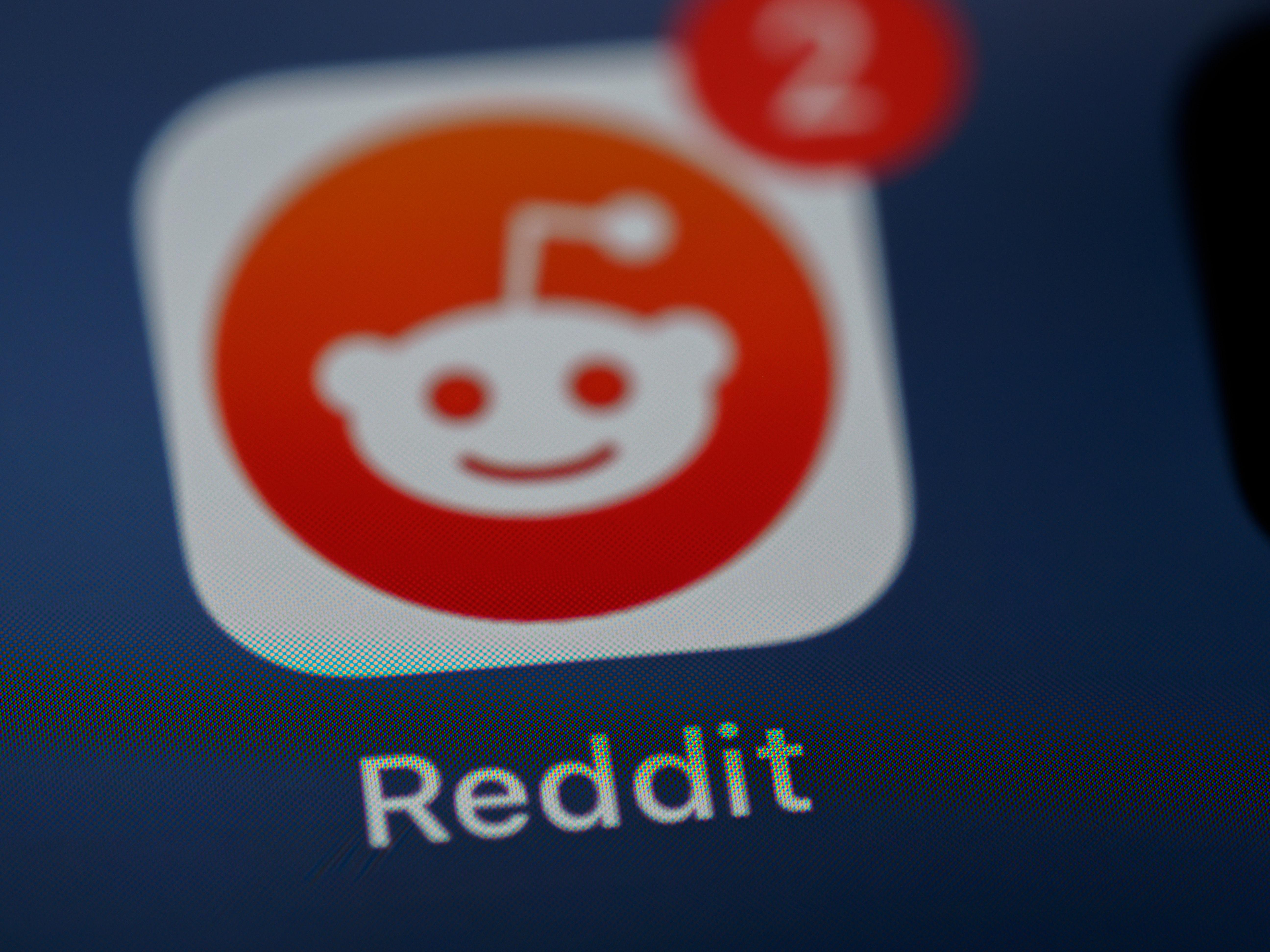 reddit mobile app icon showing one notification