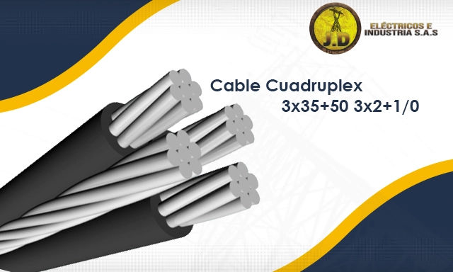 cable cuadruplex 3x35+50 3x2+1/0