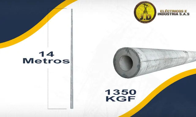Poste de Concreto - 14 m - 1350 Kgf