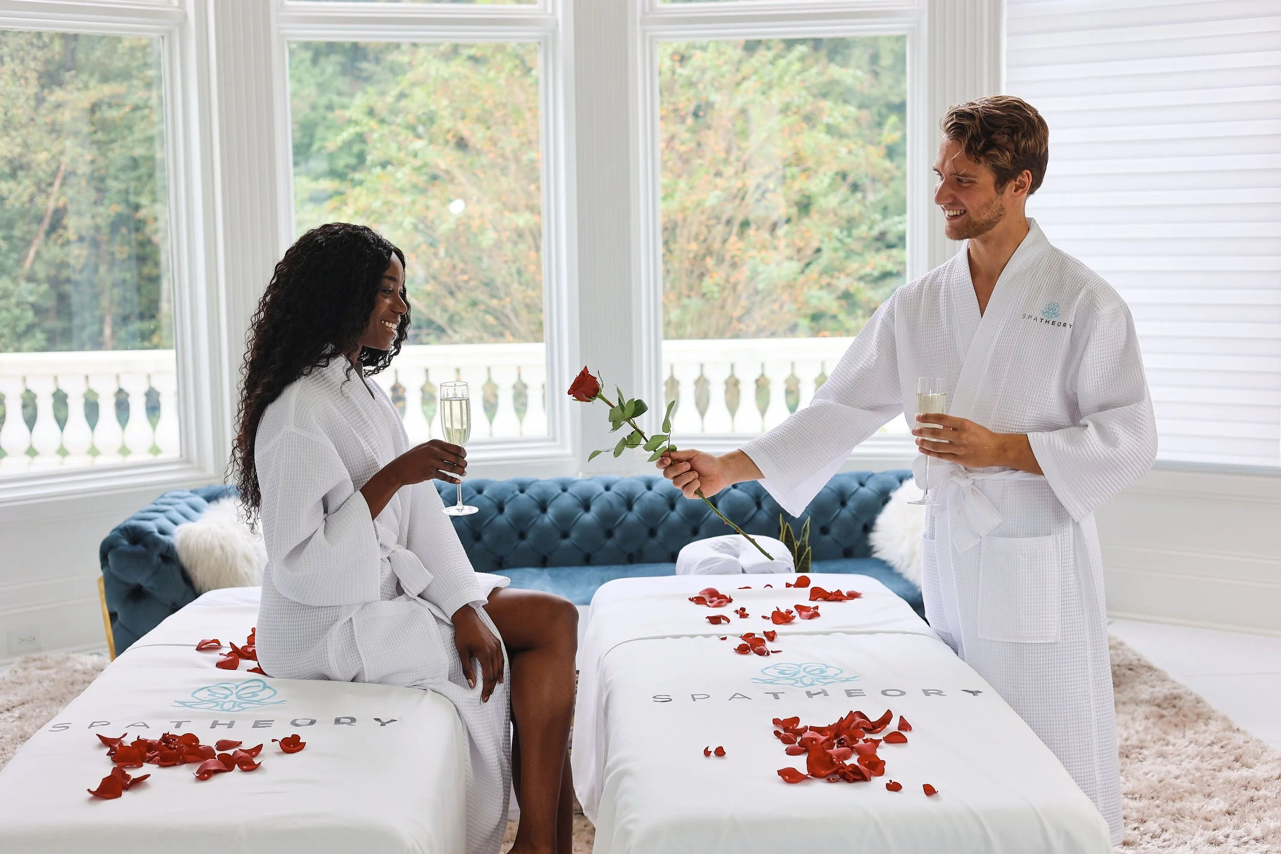 Mobile Massage in Austin, TX - Same Day Appointments — Spa Theory Mobile Massage in Austin, TX - Same Day Appointments — Spa Theory - couple massage
